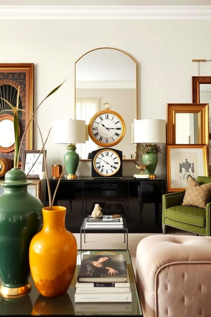 Statement Art Deco Accessories - 22 Art Deco Living Room Ideas