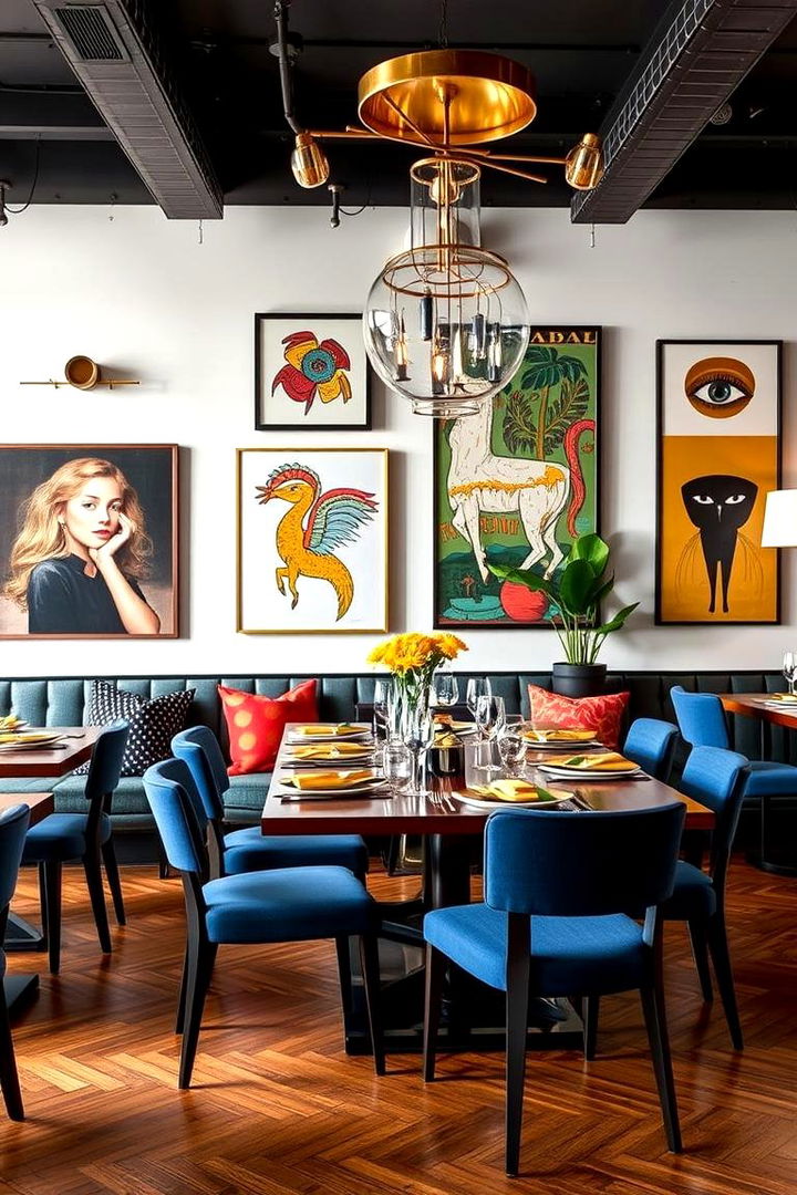 Statement Art Dining - 22 Eat in Kitchen Ideas