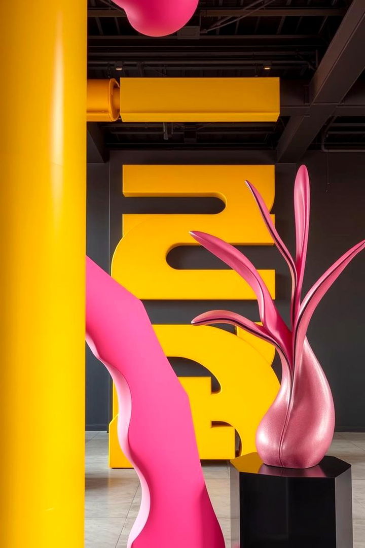 Statement Art Installations with Striking Hues - 22 How to Decorate With Yellow and Pink