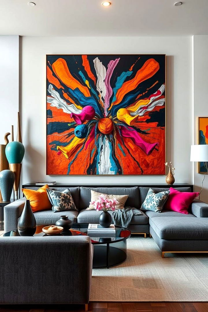 Statement Art Installations - 22 Grey Couch Living Room Ideas