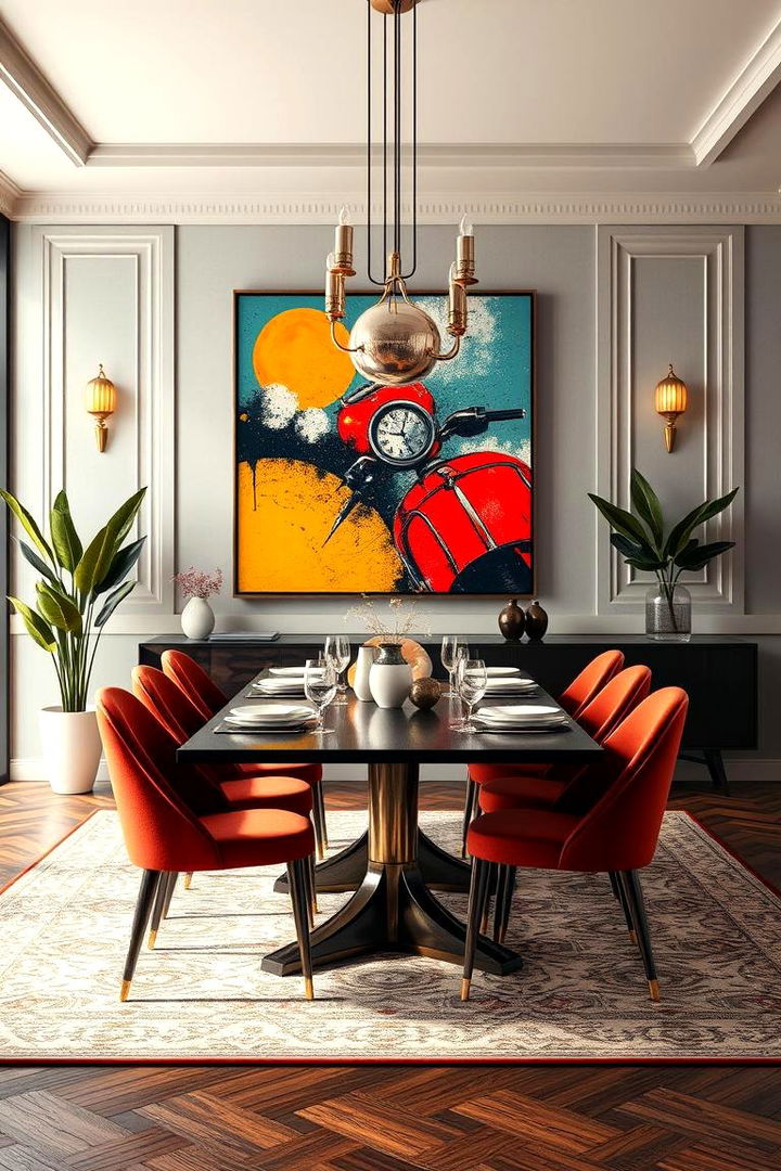 Statement Art Pieces as Focal Points - 22 Mid-century Modern Dining Rooms