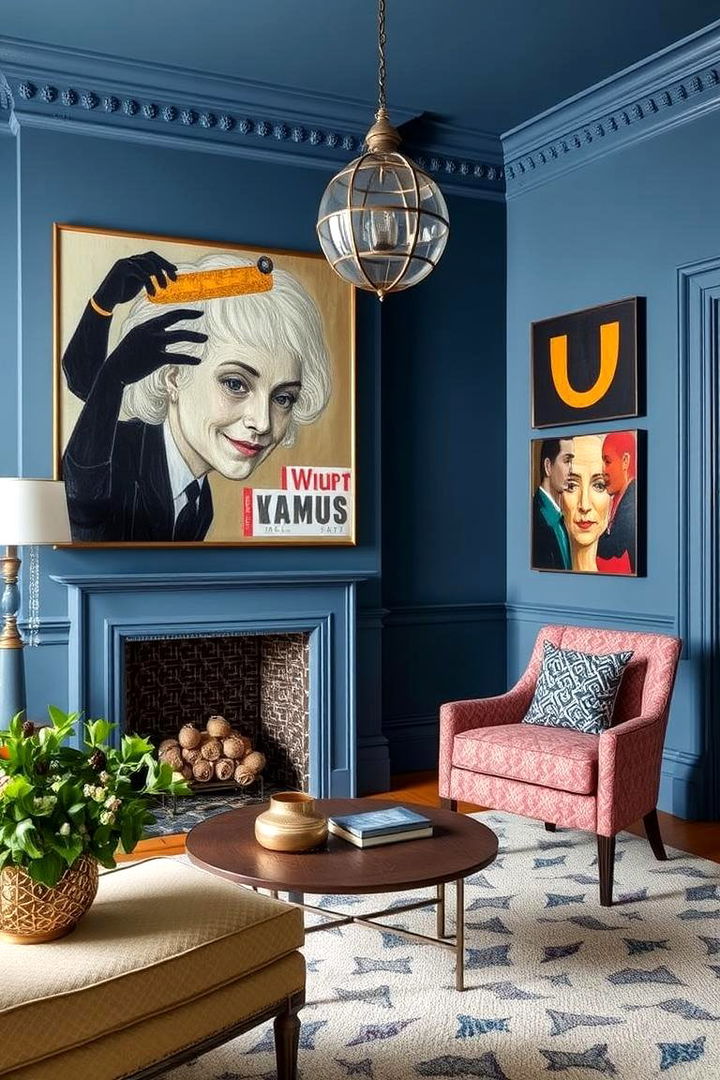 Statement Artwork Display - 22 Duck Egg Blue Bedroom Ideas