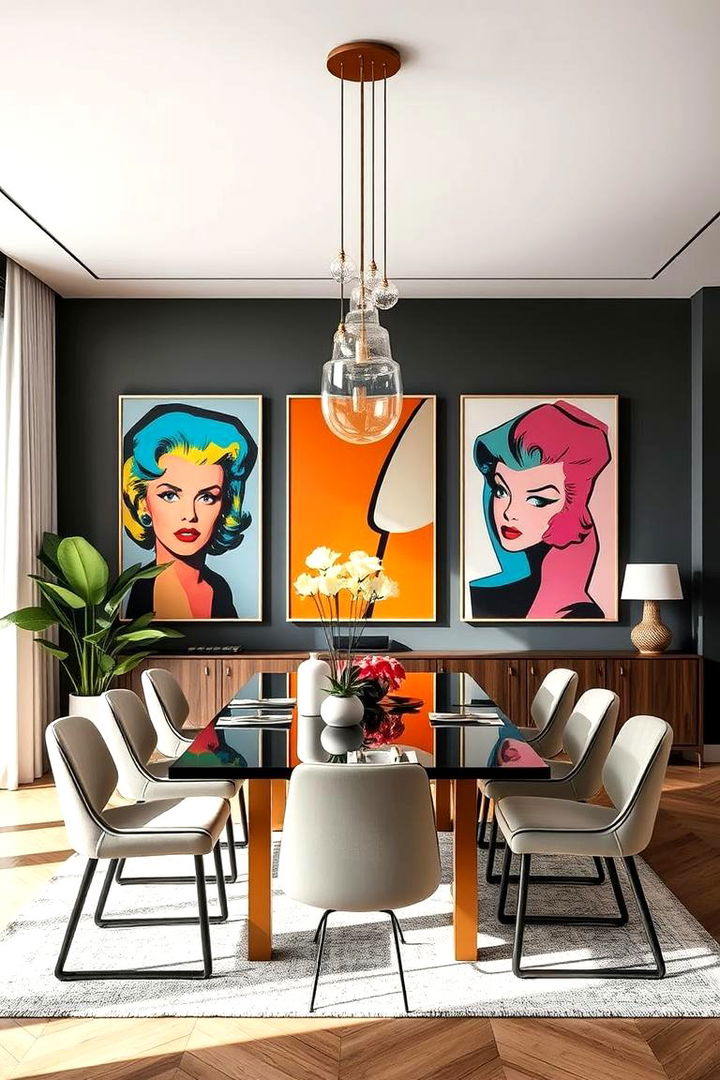 Statement Artwork Displays - 22 70s Dining Room Design Ideas