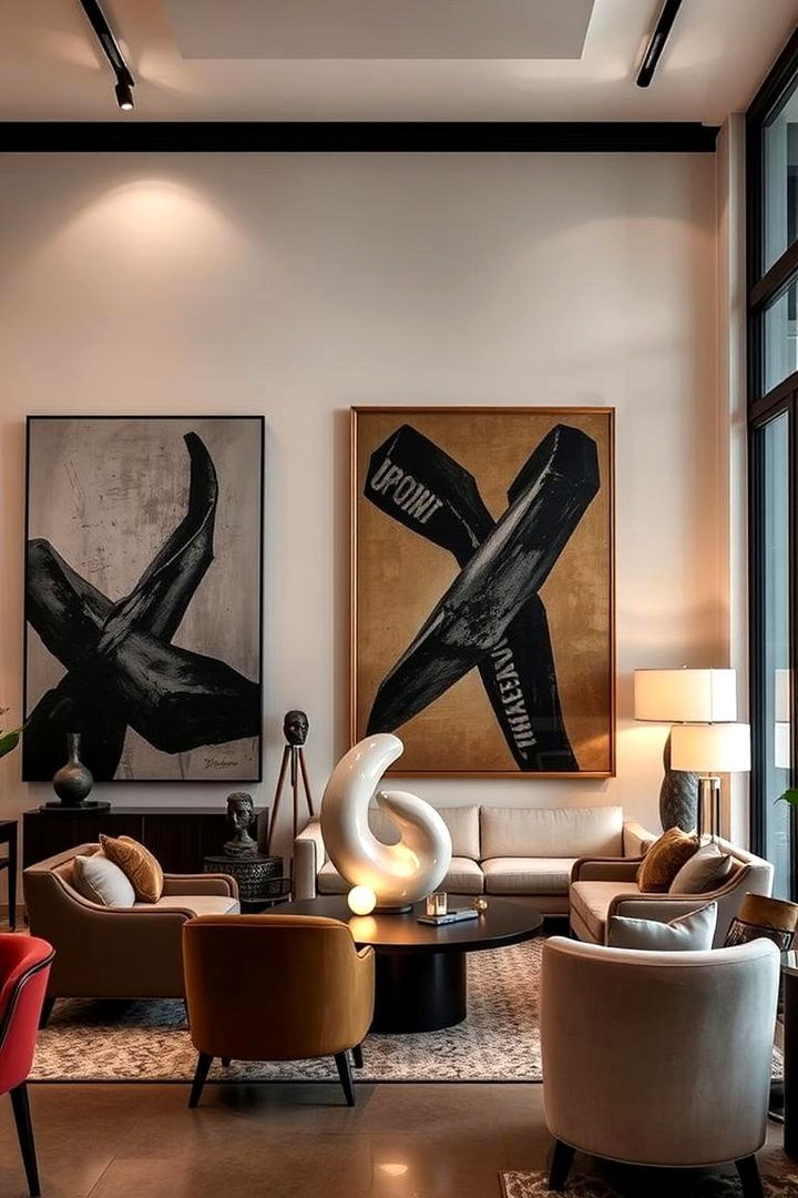 Statement Artwork and Sculptures - 22 Maximalist Living Room Design Ideas