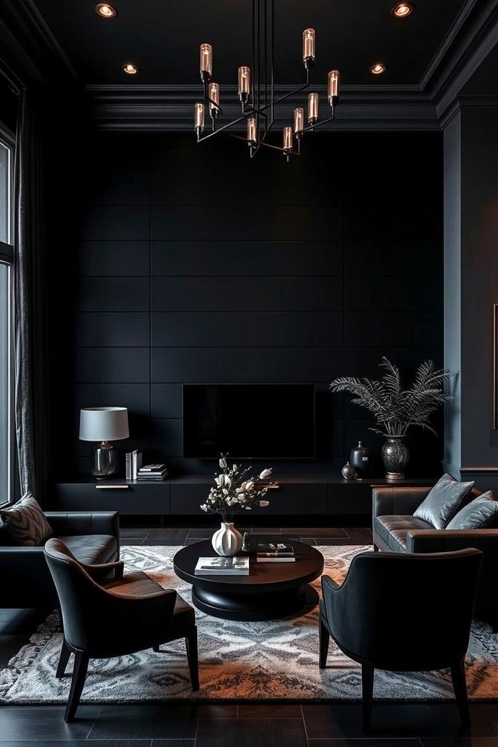 Statement Black Accent - 22 Tv Accent Wall Ideas