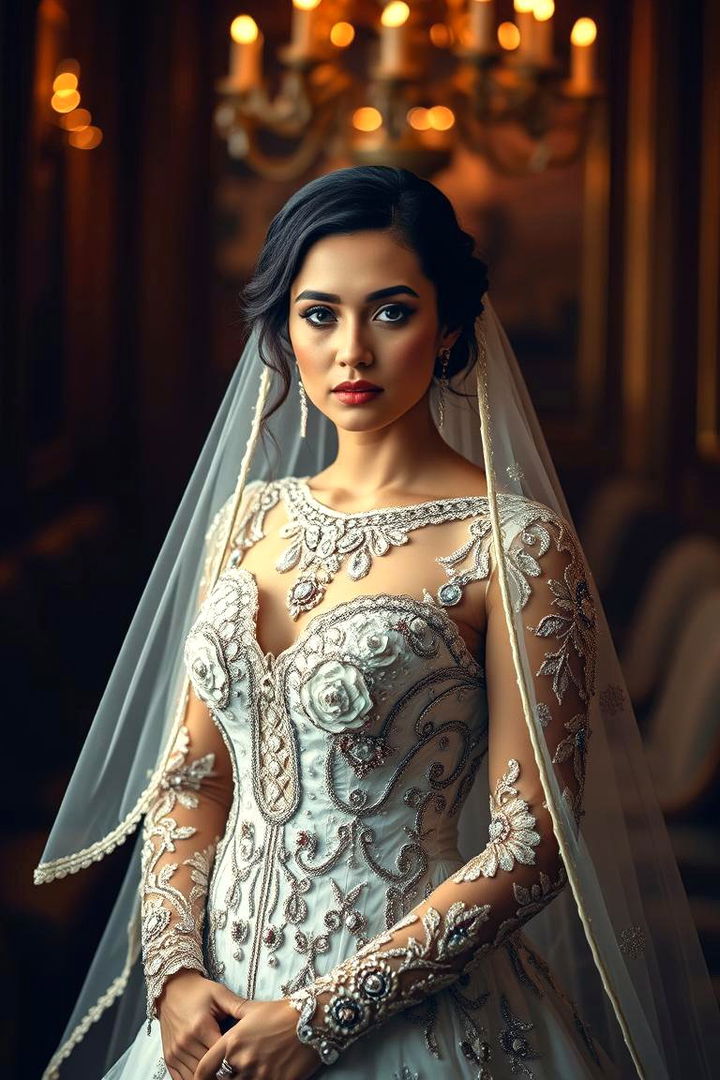 Statement Bridal Gown with Art Deco Silhouette - 22 Art Deco Wedding Ideas
