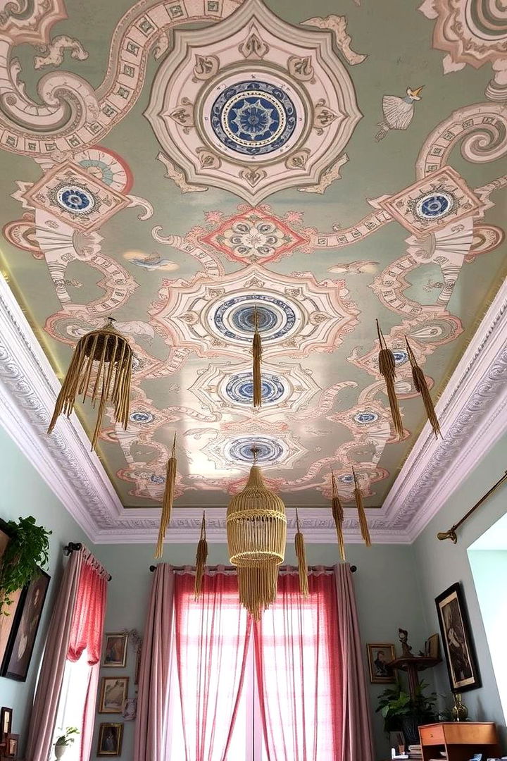 Statement Ceiling Decor - 22 Bohemian Interior Design Ideas