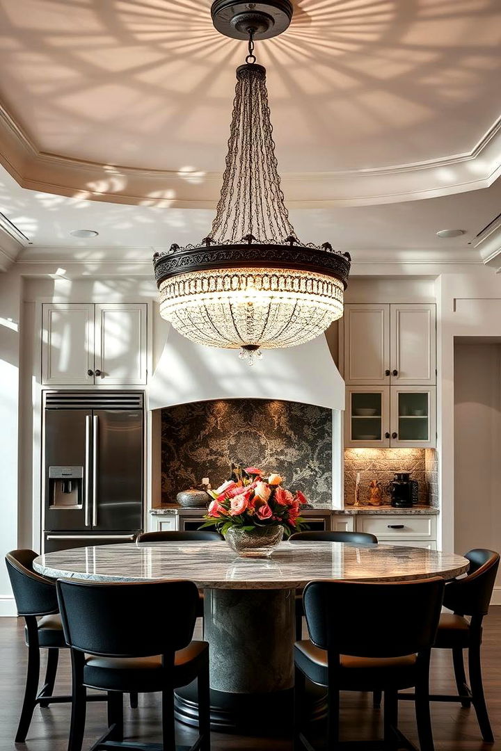 Statement Chandelier Fixture - 22 Kitchen Lighting Ideas