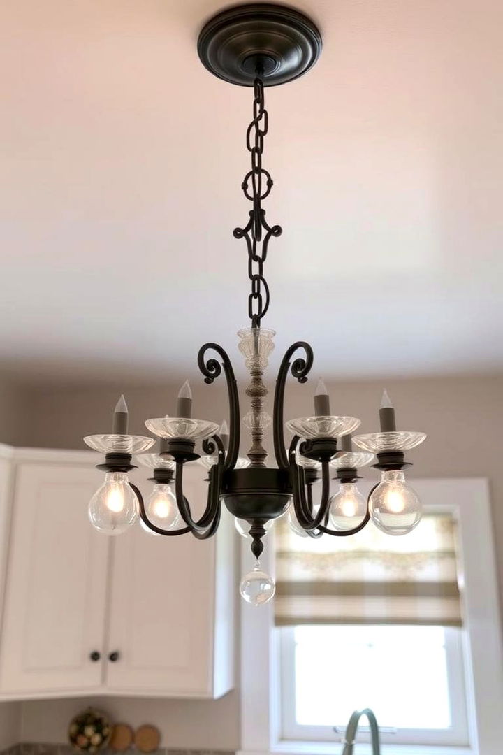 Statement Chandelier in a Petite Format - 22 Small Kitchen Lighting Ideas