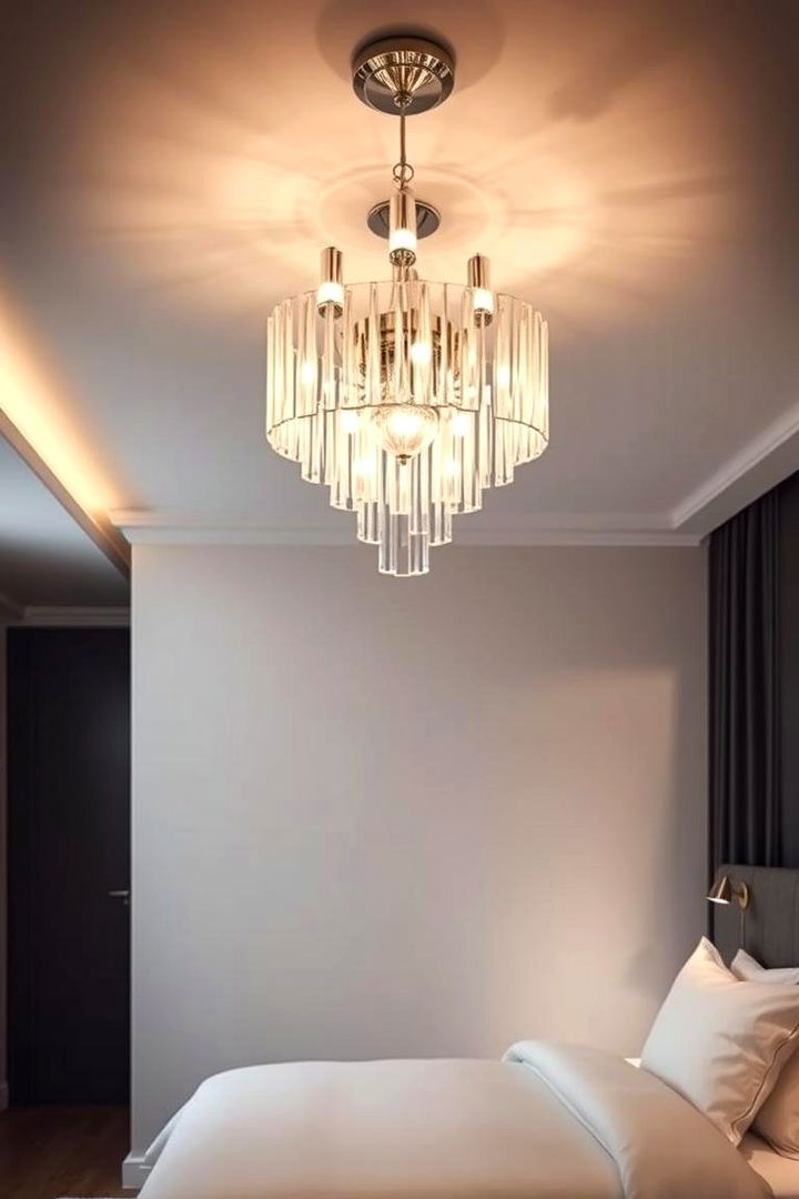 Statement Chandelier - 22 Small Bedroom Lighting Ideas