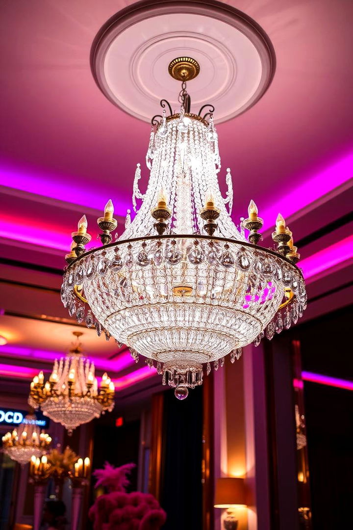 Statement Chandeliers for Glam - 22 Glam Living Room Ideas