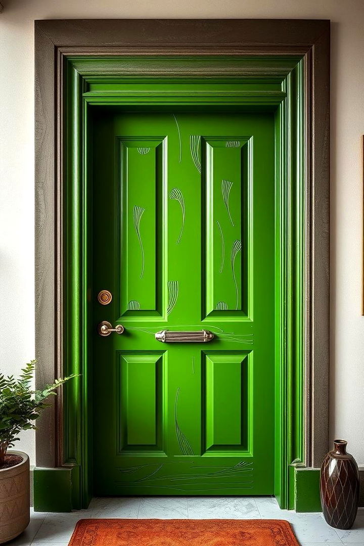 Statement Entry - 22 Green Front Door Ideas