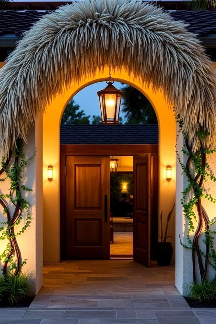 Statement Entryway Features - 22 Pampas Grass Wedding Decor Ideas