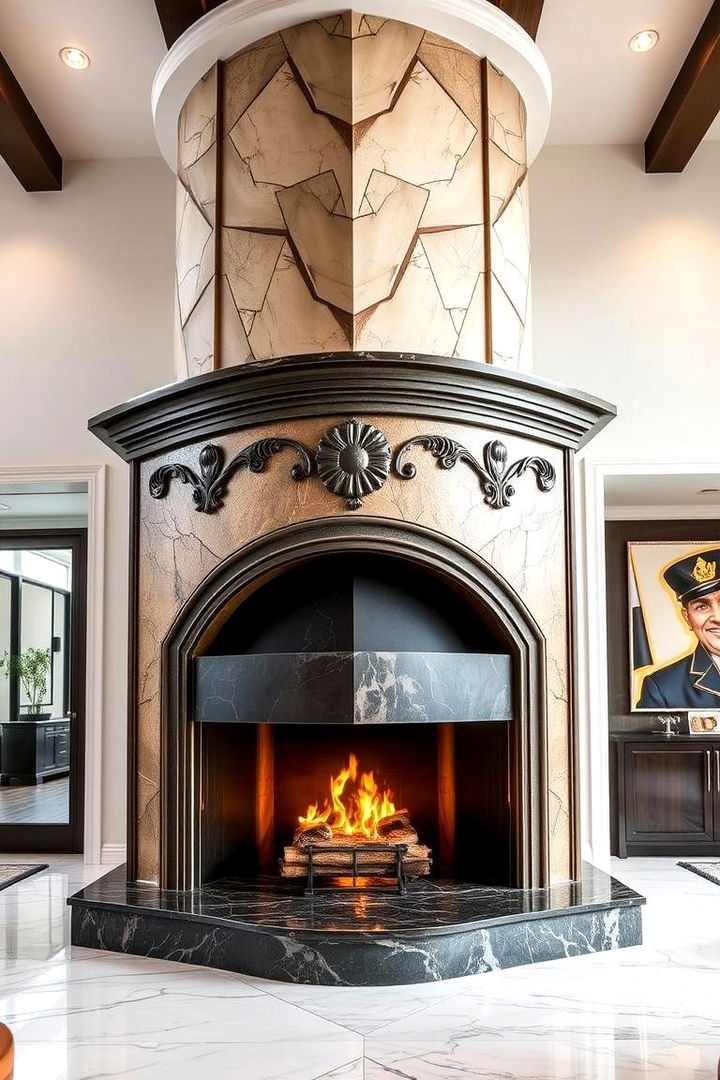 Statement Fire Feature - 22 3 Sided Fireplace Ideas