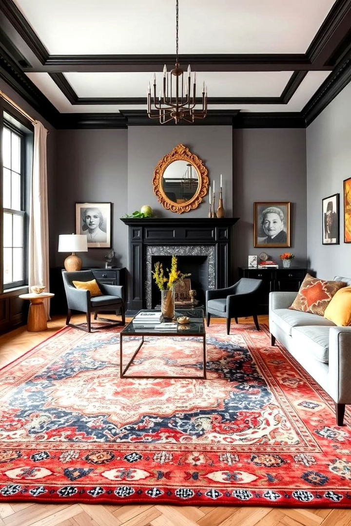Statement Floor Coverings - 22 living room grey walls black trim