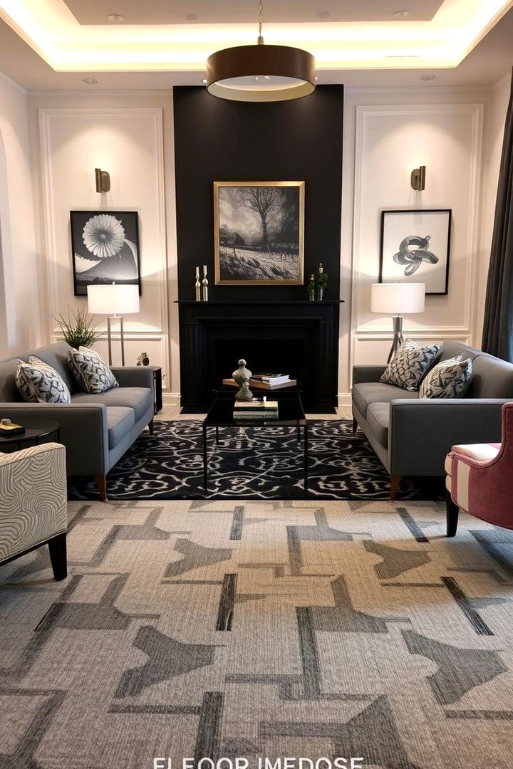 Statement Floor Focus - 22 grey carpet living room ideas