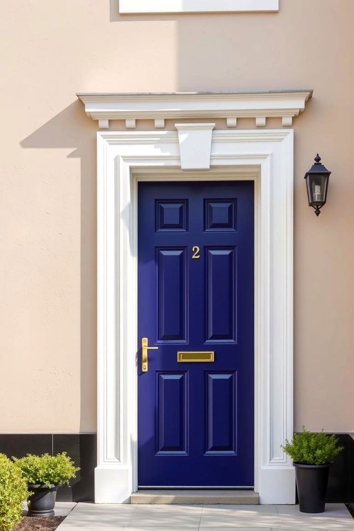 Statement Front Door - 22 beige and black house exterior ideas