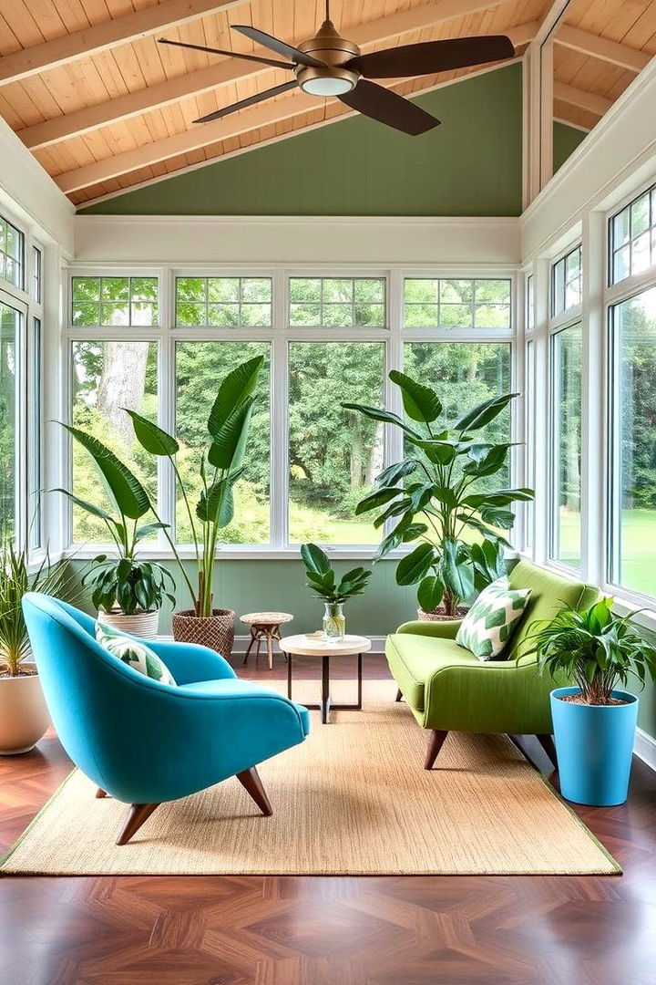 Statement Furniture Pieces - 22 Mid-century Modern Sunroom Ideas
