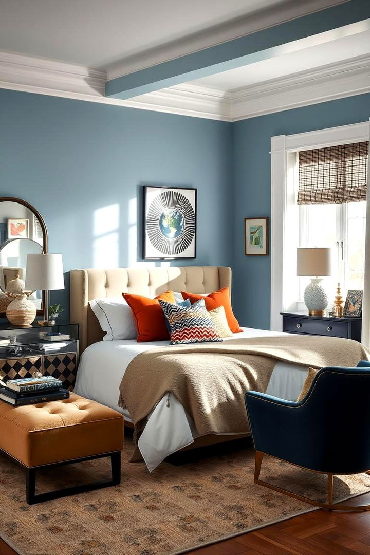 Statement Furniture - 22 Light Blue Bedroom Ideas
