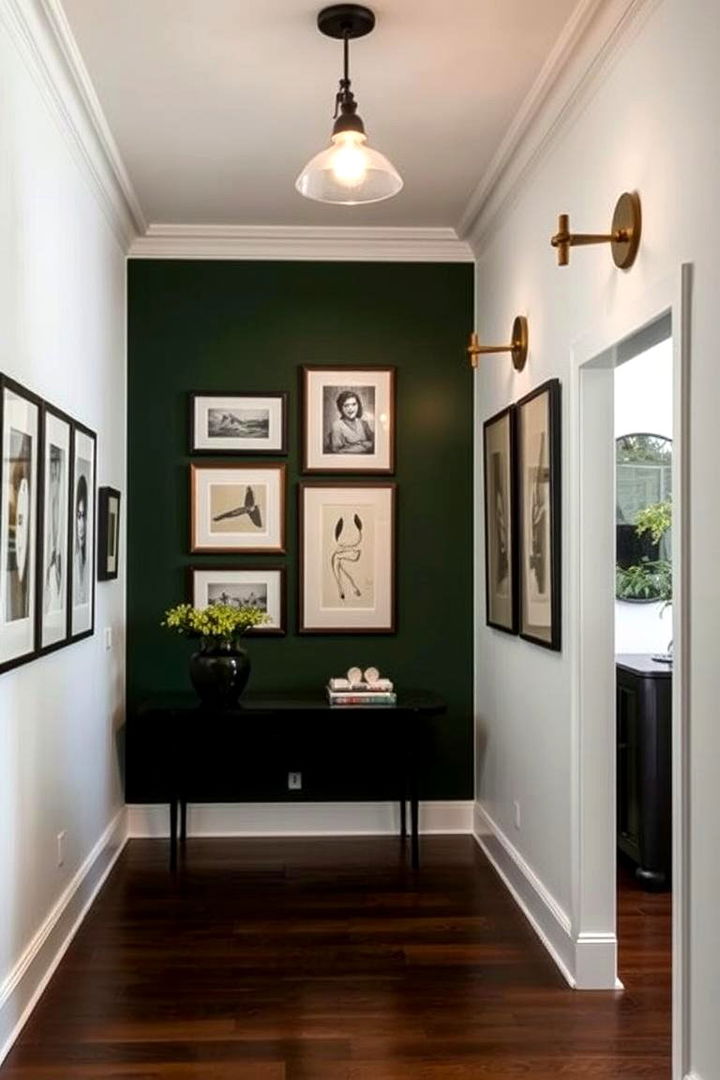 Statement Hallway Focal Point - 22 Dark Green Accent Wall Ideas