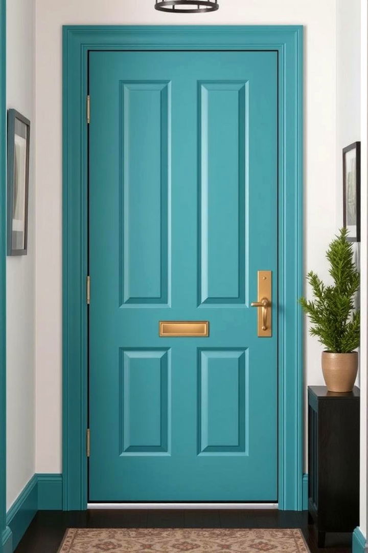 Statement Hardware Integration - 22 Turquoise Front Door Ideas