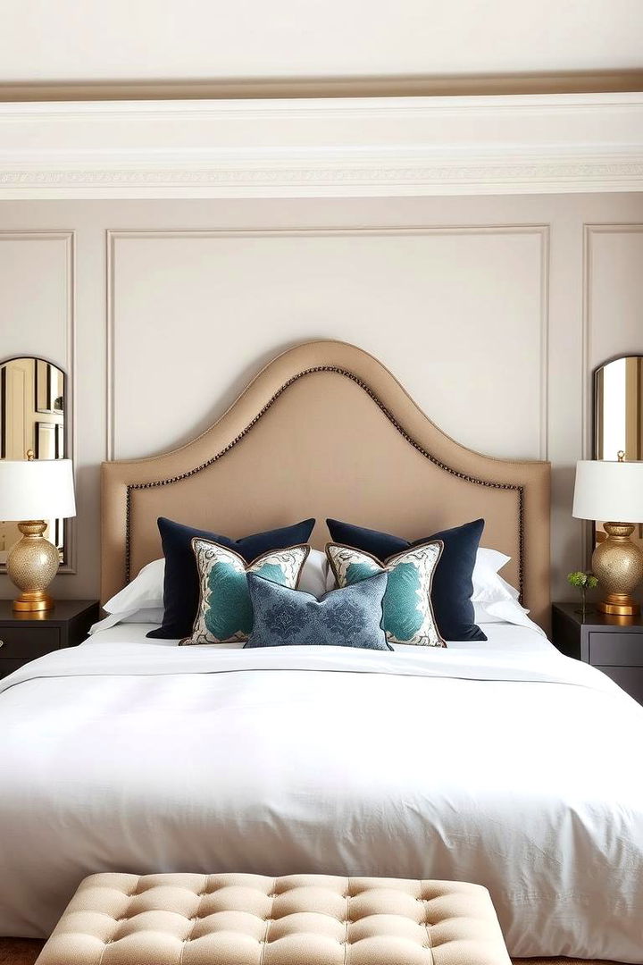 Statement Headboard for Visual Impact - 22 Relaxing Bedroom Ideas