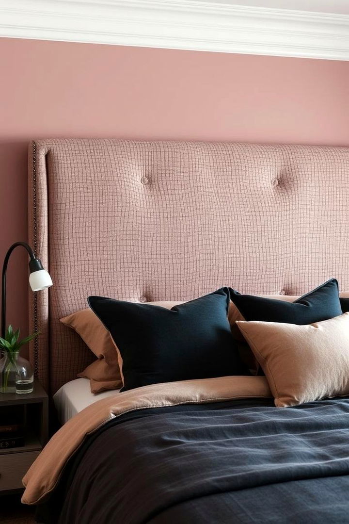 Statement Headboards as Focal Points - 22 Dusty Rose Bedroom Ideas