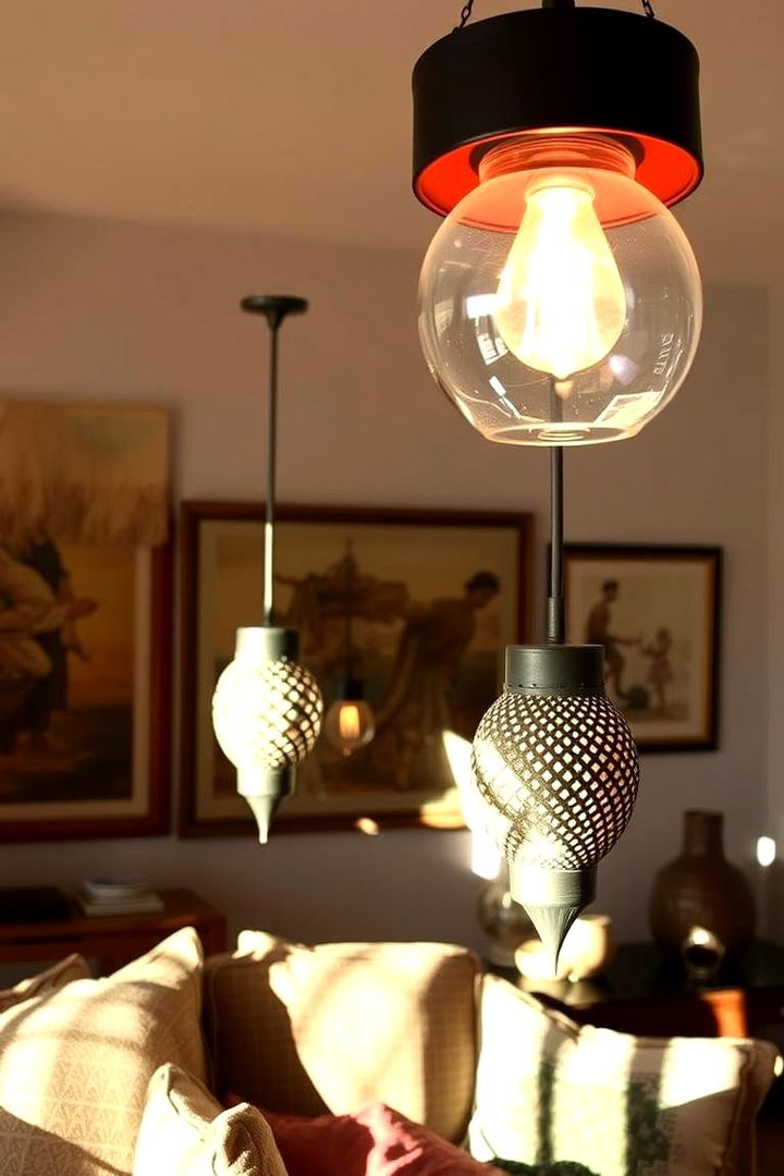 Statement Lighting - 22 Boho Meditation Room Ideas