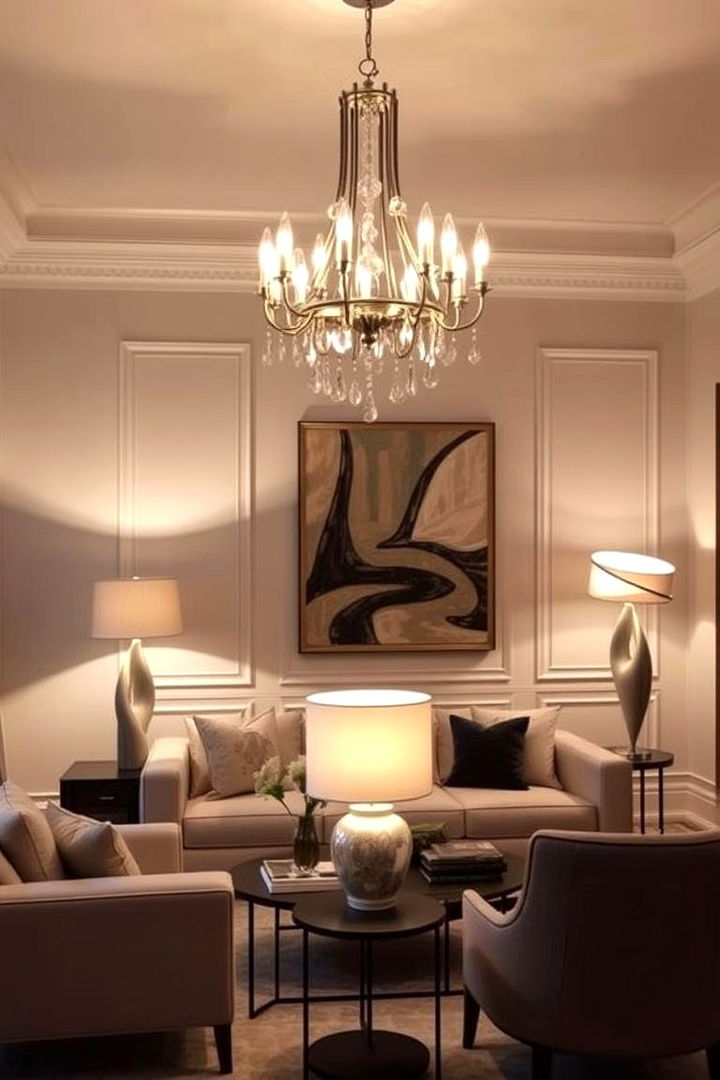 Statement Lighting - 22 Ralph Lauren Living Room Ideas