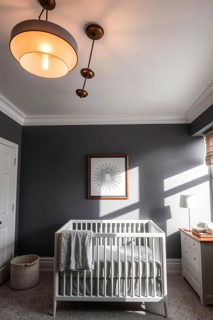 Statement Lighting - 22 Grey Nursery Ideas