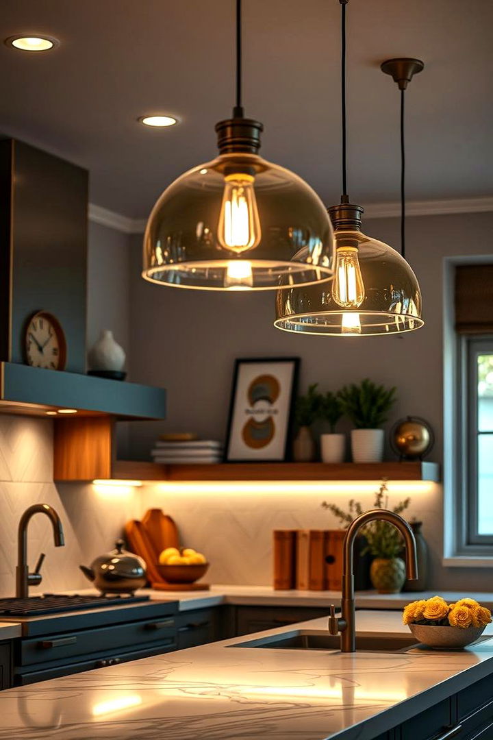 Statement Lighting Fixtures - 22 Dream Kitchen Ideas