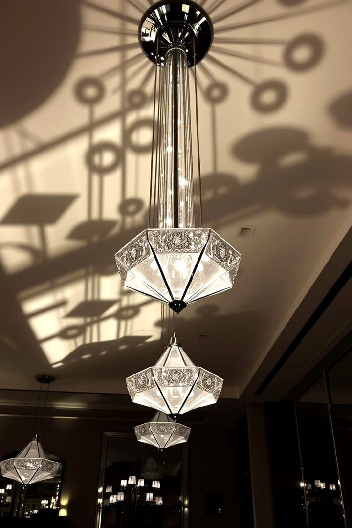 Statement Lighting Fixtures - 22 Art Deco Living Room Ideas