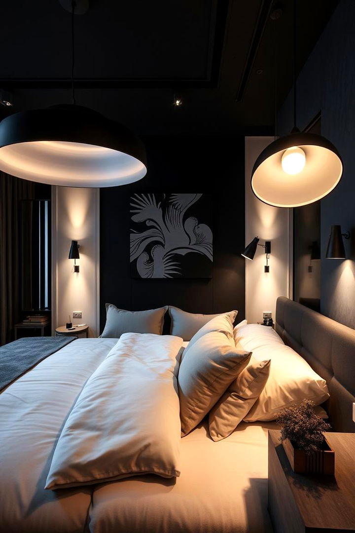 Statement Lighting Fixtures - 22 luxury modern bedroom ideas