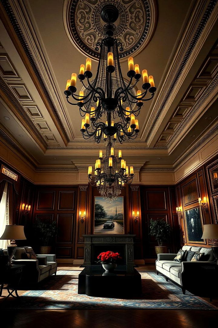Statement Lighting Fixtures - 22 Royal Living Room Design Ideas