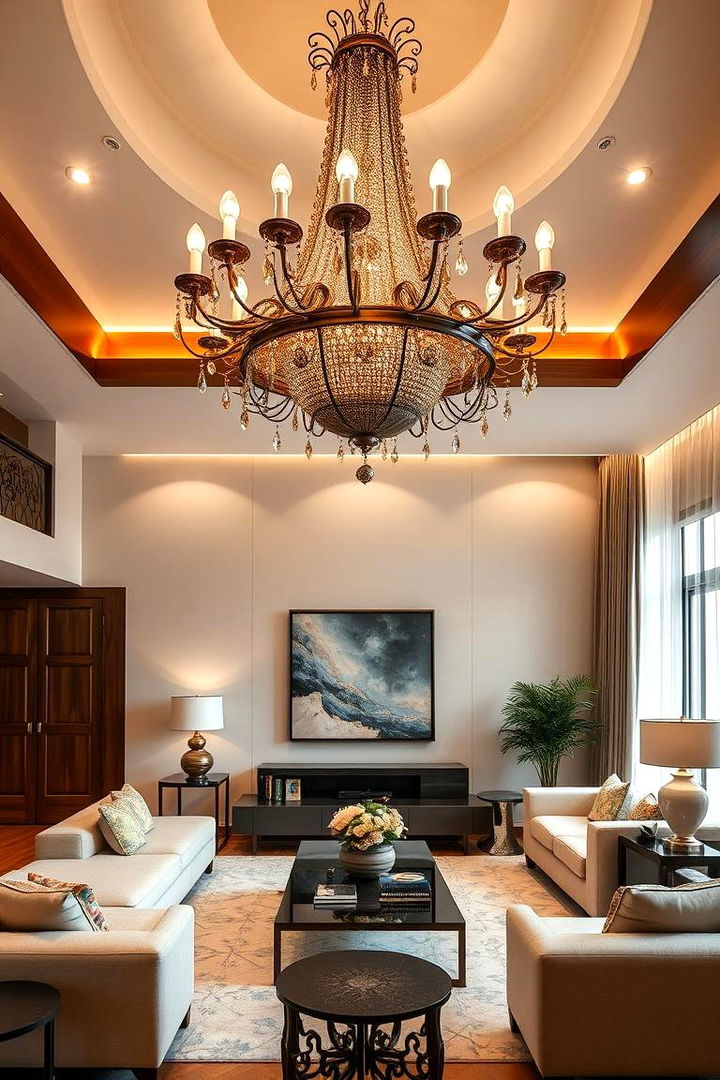 Statement Lighting Fixtures to Elevate the Space - 22 Parisian-style Living Room Ideas
