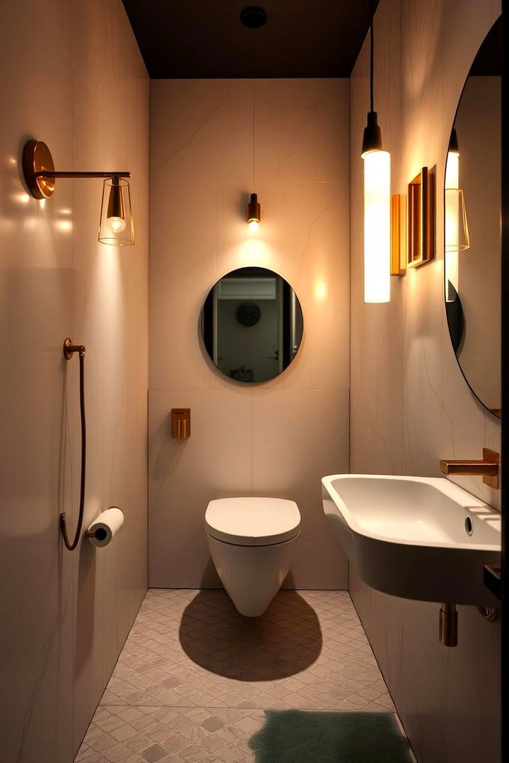 Statement Lighting Focus - 22 Downstairs Toilet Ideas