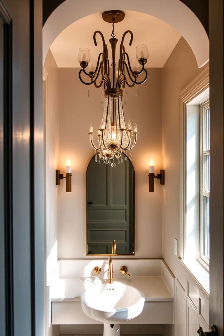 Statement Lighting Focus - 22 Guest Bathroom Ideas