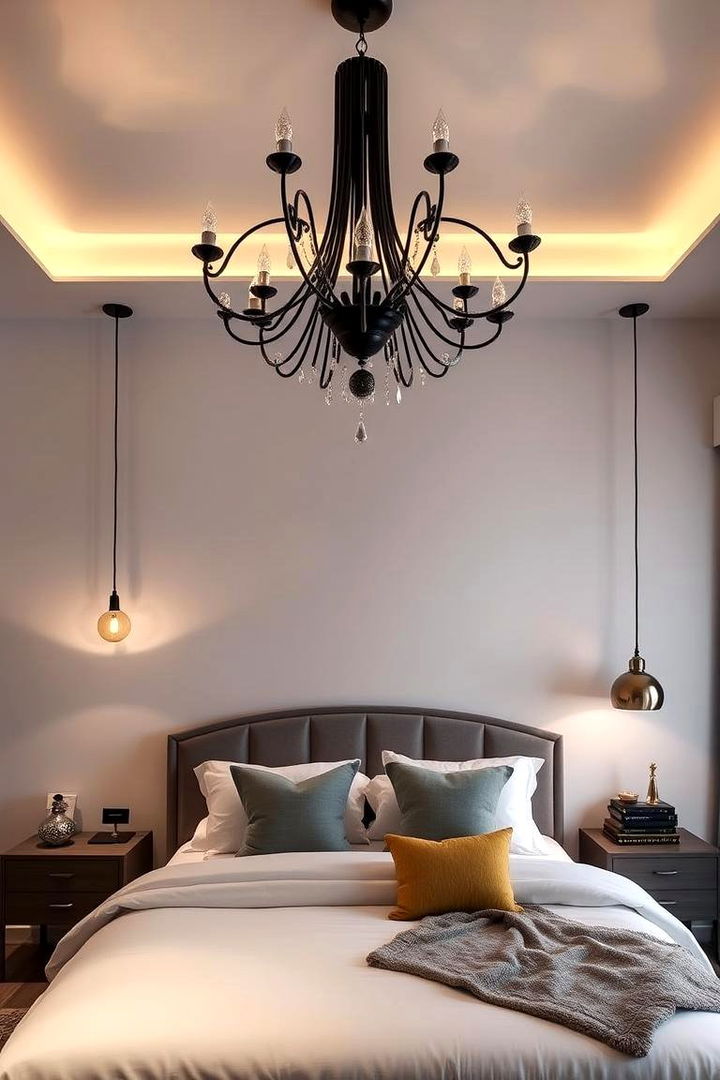 Statement Lighting Focused Bedroom - 22 Bedroom Ideas for Women