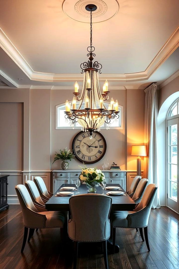 Statement Lighting Impact - 22 Modern Farmhouse Dining Room Ideas