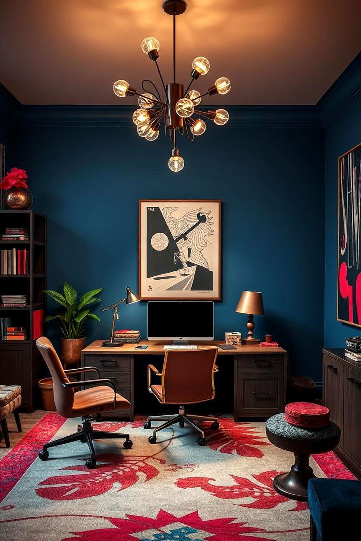 Statement Lighting Pieces - 22 Home Office Lighting Ideas