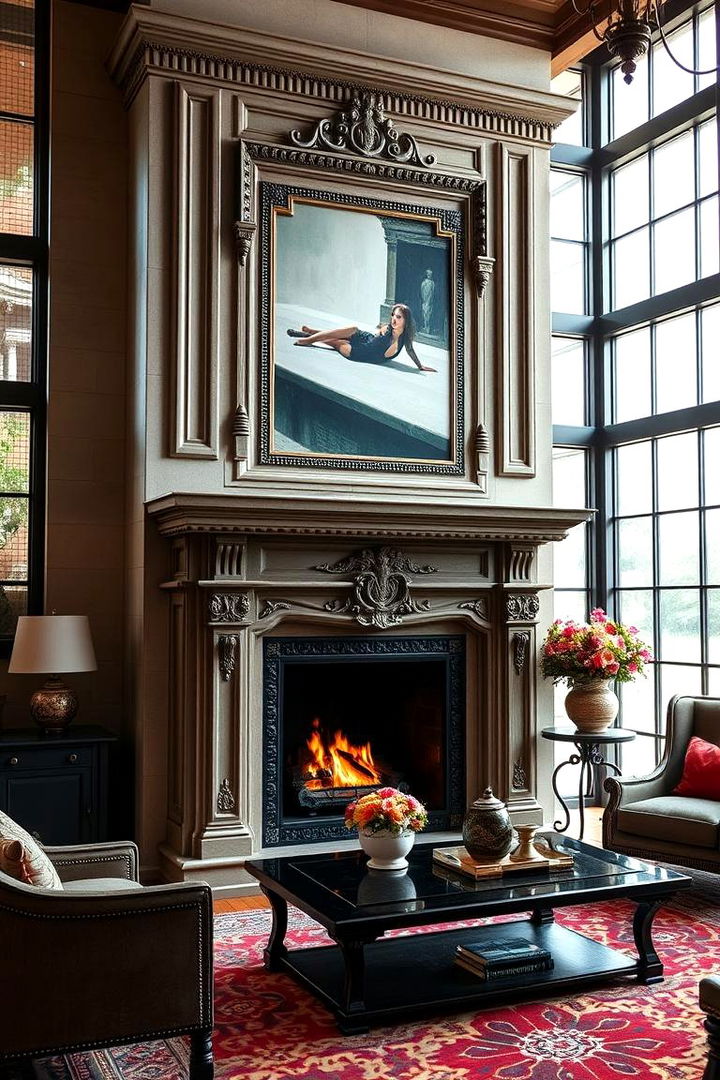 Statement Mantel Extravaganza - 22 Fireplace Between Windows Ideas