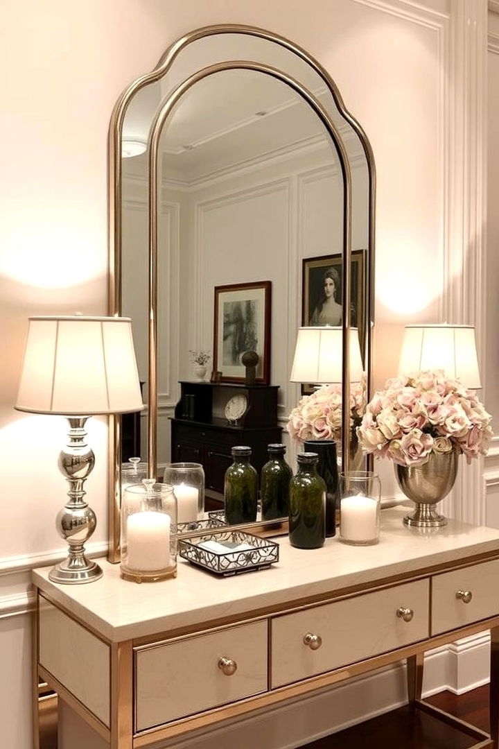 Statement Mirror - 22 Console Table Decor Ideas