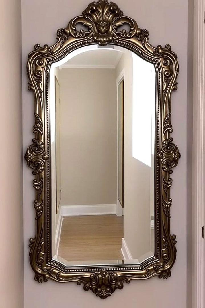 Statement Mirror Accent - 22 Hallway Decor Ideas