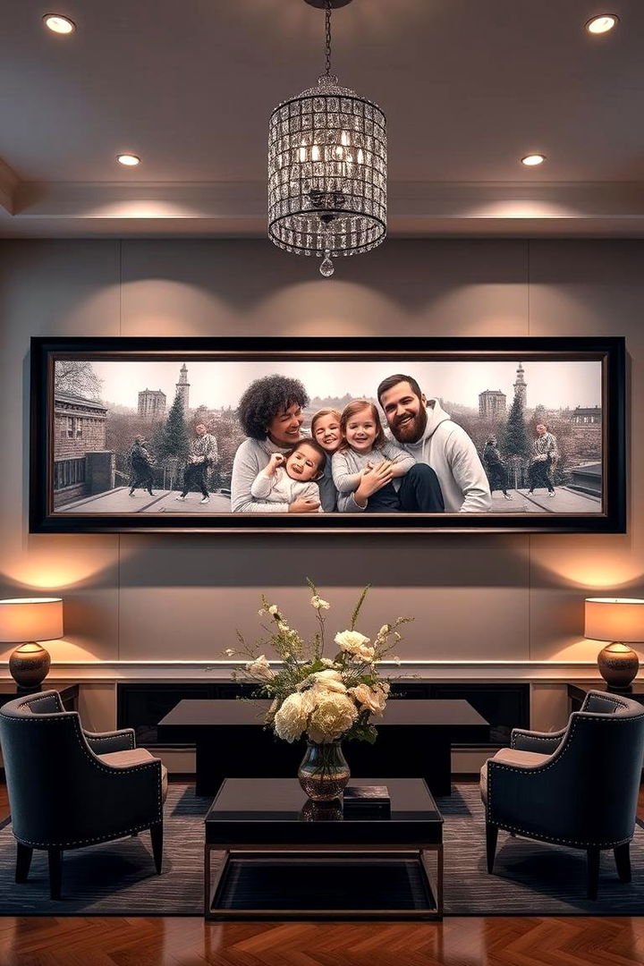 Statement Oversized Frame - 22 Family Picture Wall Ideas