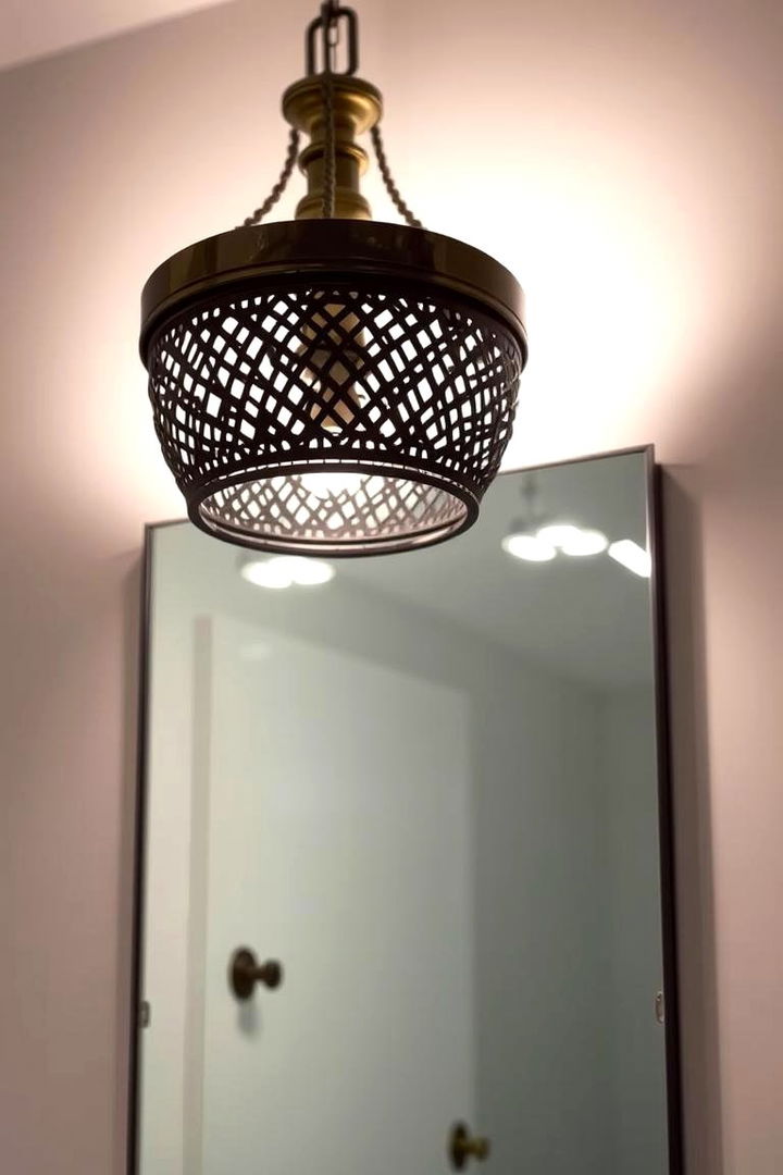 Statement Pendant Illumination - 22 Bathroom Lighting Ideas Over Mirror