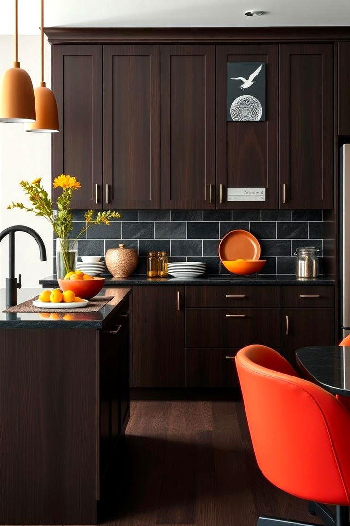 Statement Pieces - 22 Dark Wood Kitchen Cabinets