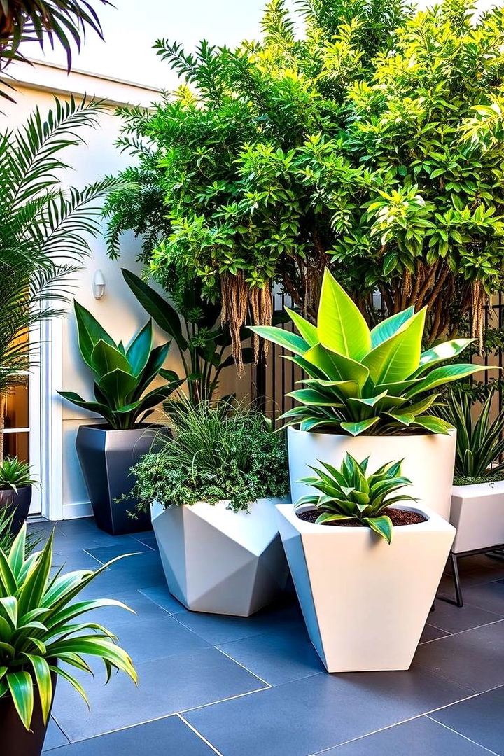 Statement Planters - 22 Mid-century Modern Patio Ideas