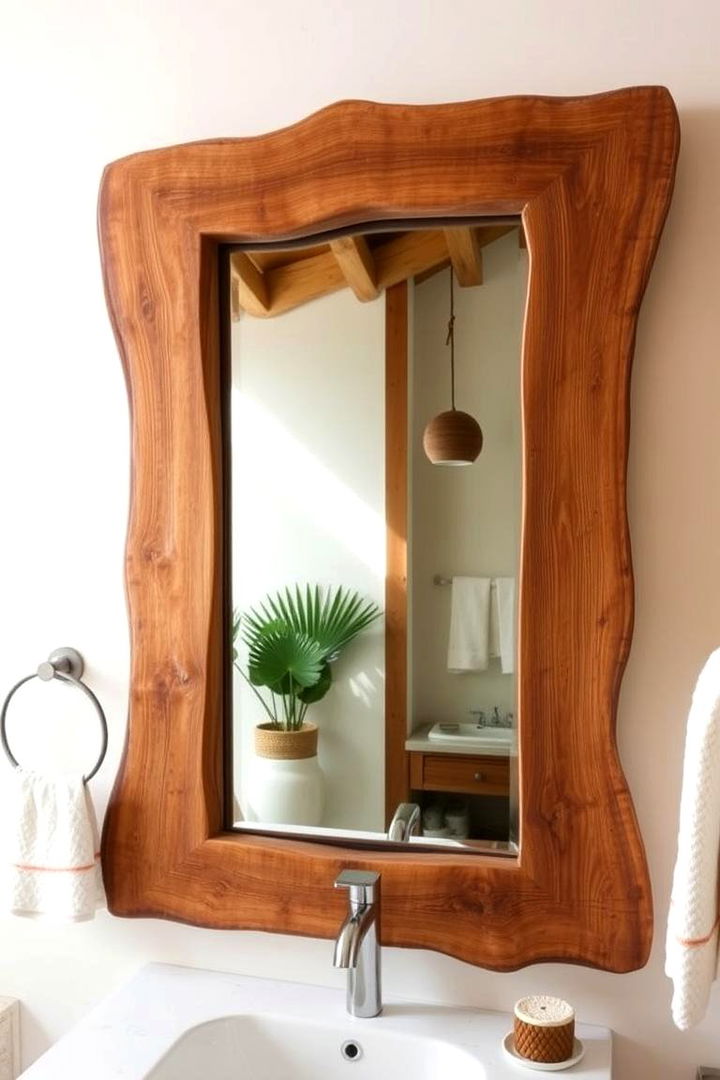 Statement Tropical Mirror Designs - 22 Tropical Bathroom Ideas
