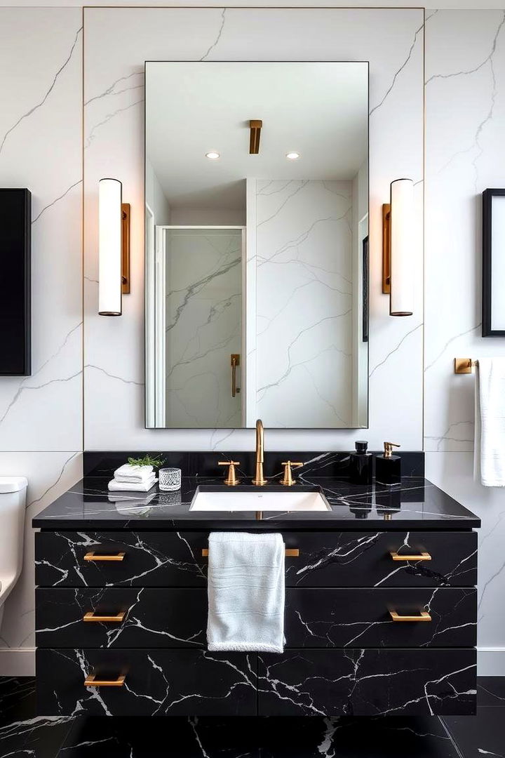 Statement Vanities Unique Black Marble Fixtures - 22 Black Marble Bathrooms