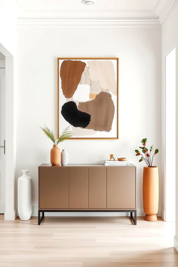 Statement Wall Art Accent - 22 Scandinavian Entryway Ideas